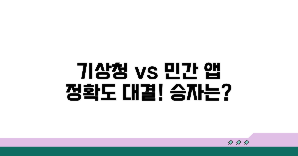기상청 vs 민간 앱 비교 분석