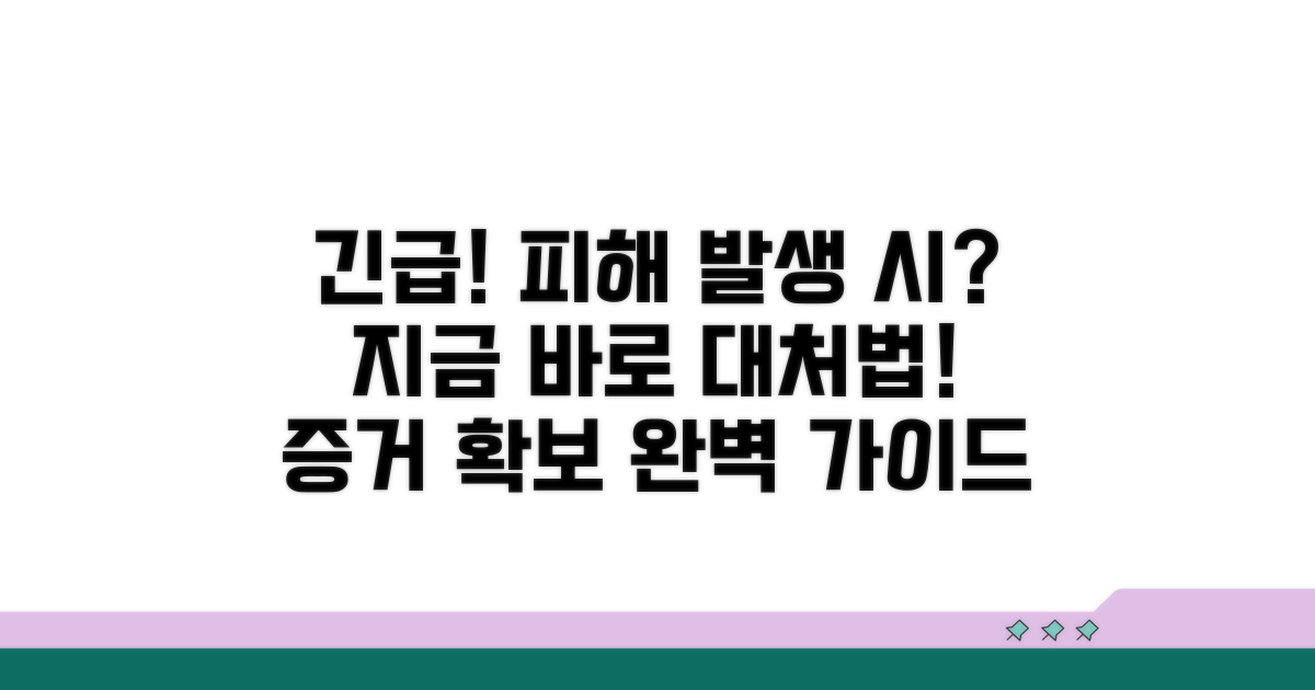 피해 발생 시 대처법과 증거 확보