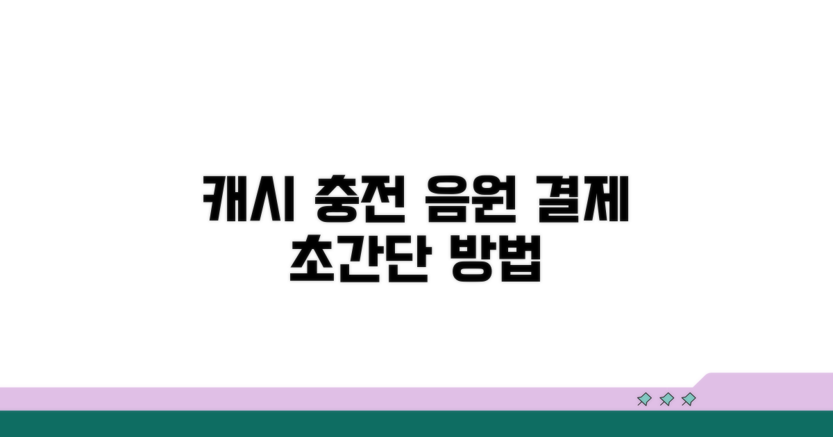 음원 결제 위한 캐시 충전법