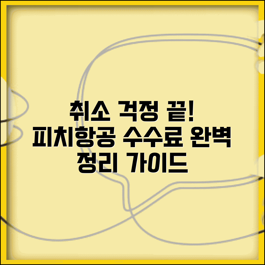 피치항공 취소 수수료 | 피치항공 항공권 취소 수수료 완벽가이드