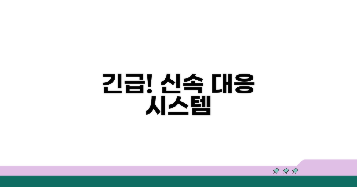 긴급 상황 시 신속 대응 시스템