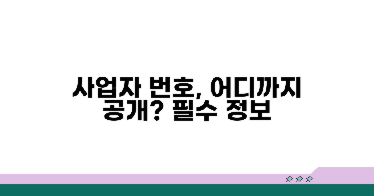사업자 번호, 어디까지 공개될까?
