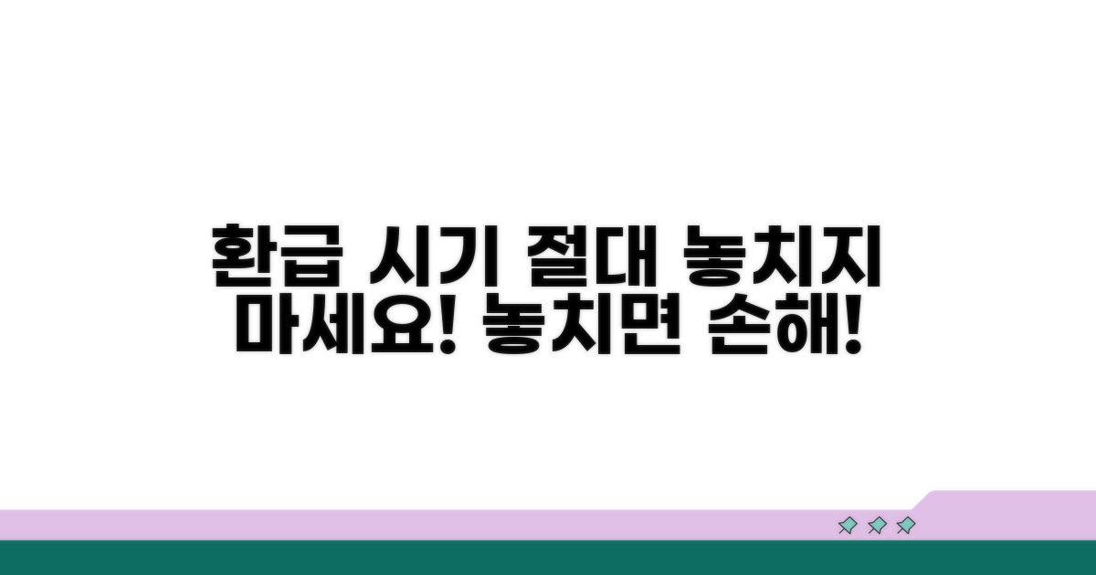환급 신청 시기, 놓치지 마세요!