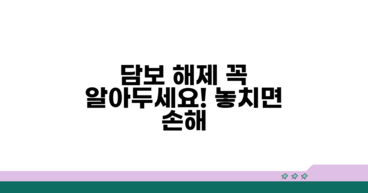 담보 해제 시 주의사항 체크리스트