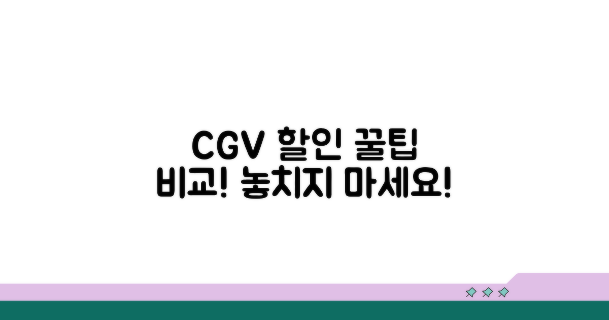 CGV 할인 정보 한눈에 비교