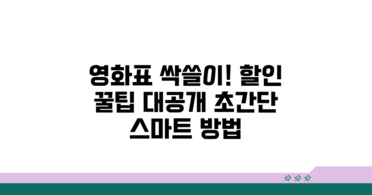 영화표 할인받는 스마트한 방법