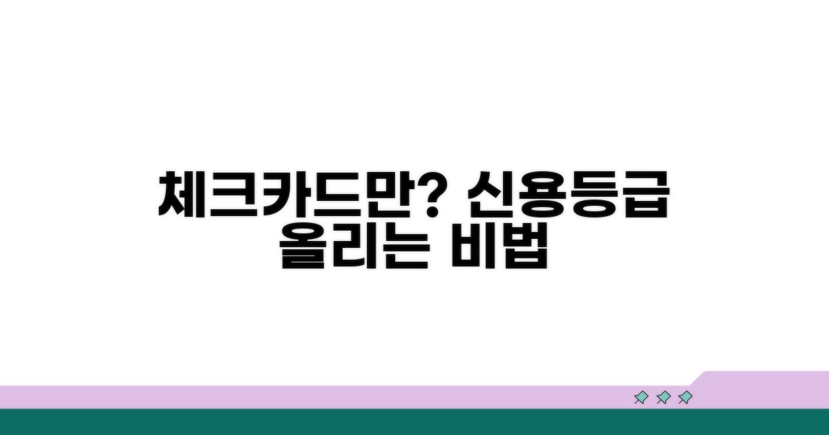 체크카드만 쓰면 신용등급 안 오를까?