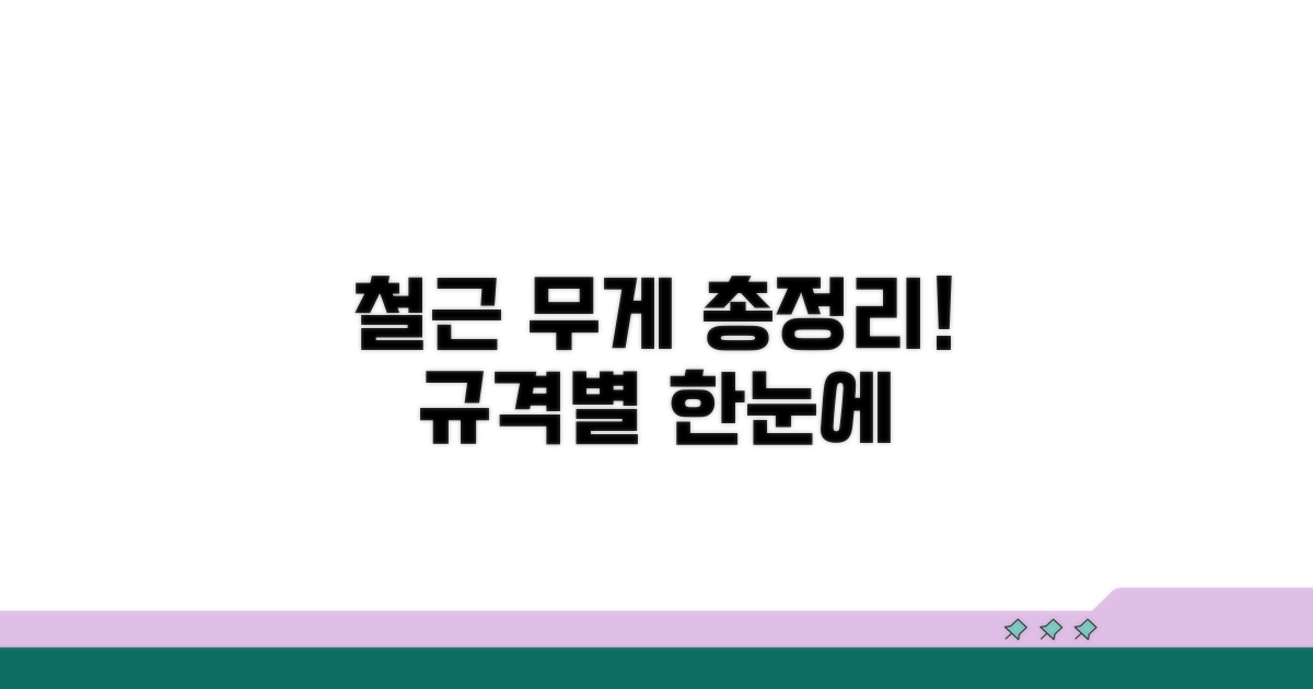 철근 규격별 무게 한눈에 보기