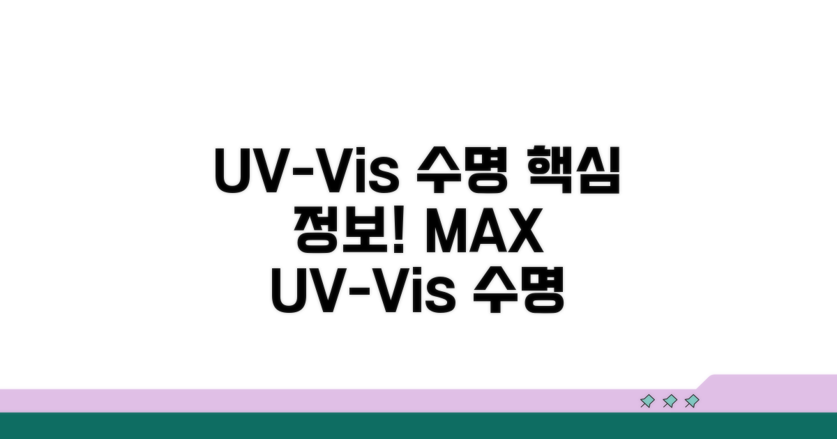 UV-Vis 광원 수명, 핵심 정보