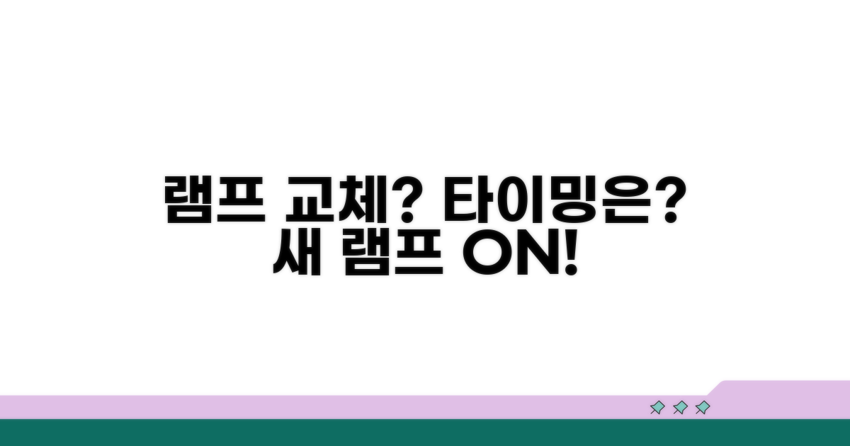 램프 교체 시기, 언제일까?