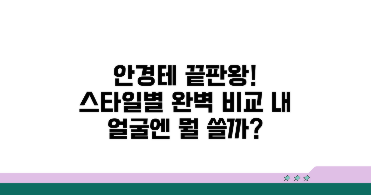 인기 안경테 스타일 비교 분석