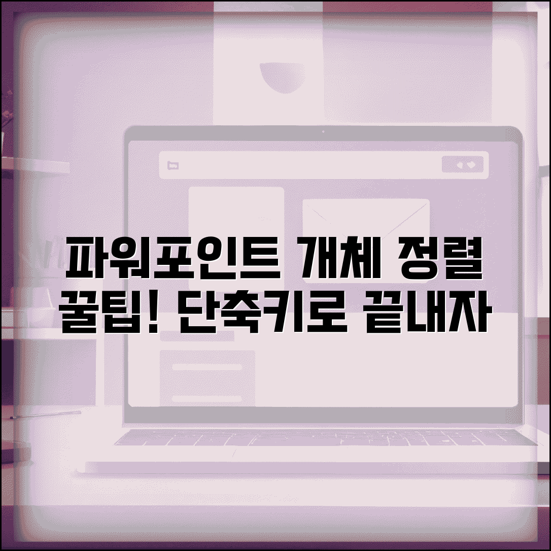 파워포인트 개체 정렬 단축키 완벽 가이드 | 도형 배치 효율화