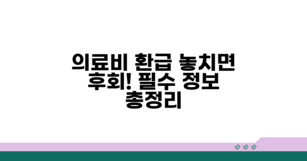 의료비 환급 신청 필수 정보