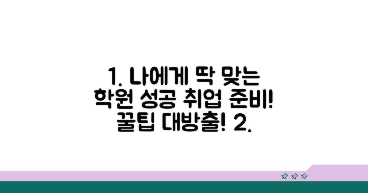 나에게 맞는 학원 선택 가이드