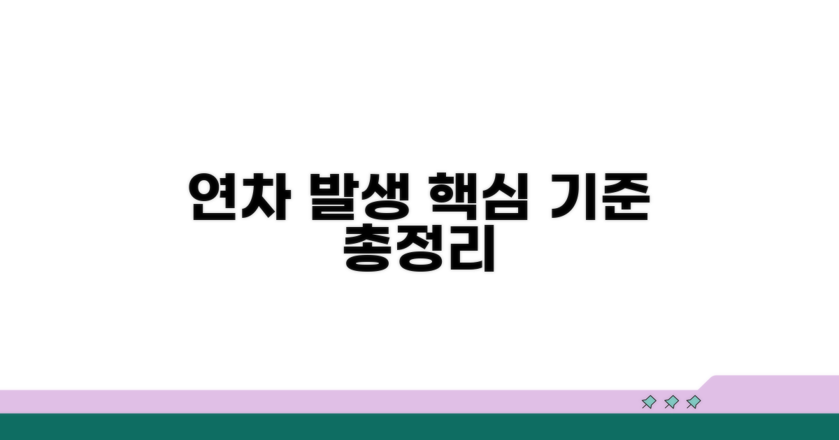 연차 발생 기준 핵심 정리