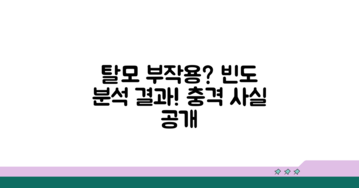 탈모 부작용 발생 빈도 분석