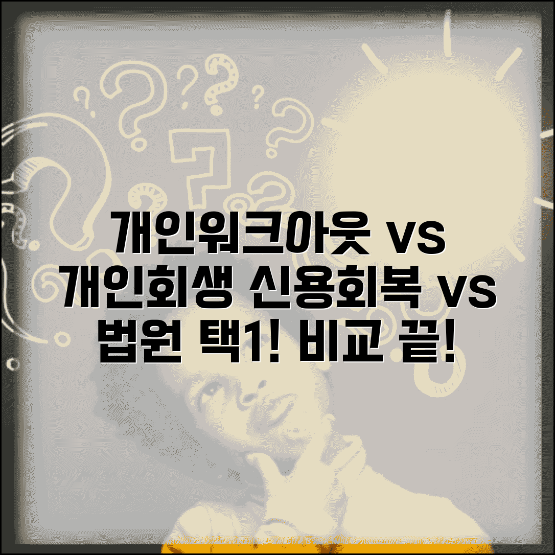 개인워크아웃 vs 개인회생 | 신용회복위원회 워크아웃과 법원 개인회생 차이점
