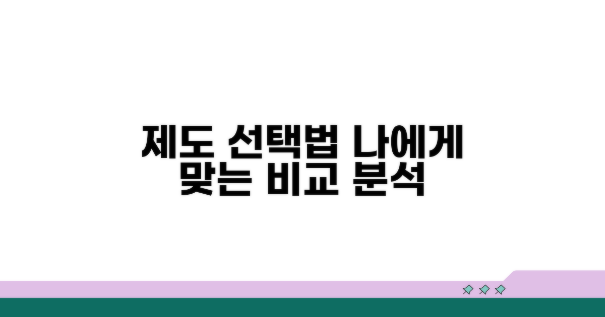 두 제도 비교, 나에게 맞는 선택법