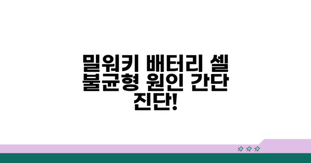 밀워키 배터리 셀 불균형 원인