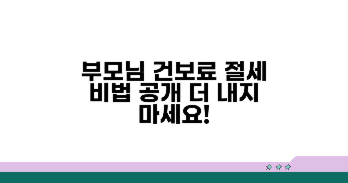 부모님 건강보험료, 현명한 절세 전략