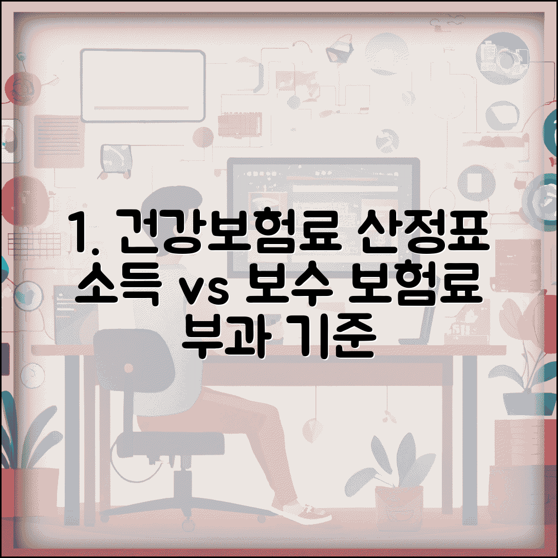 건강보험료 산정표 보험료 부과 | 소득월액과 보수월액에 따른 건강보험료 부과 기준