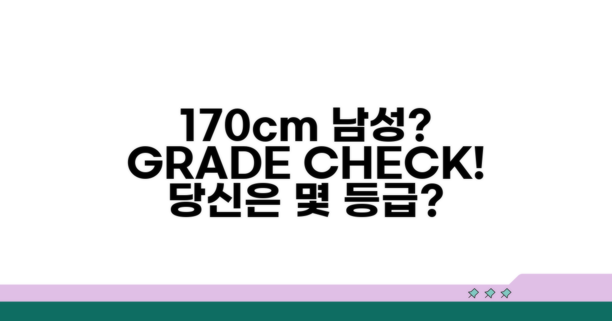 170cm 남성 등급 기준은?