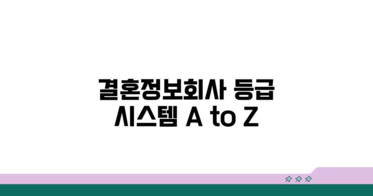 결혼정보회사 등급 시스템 파헤치기
