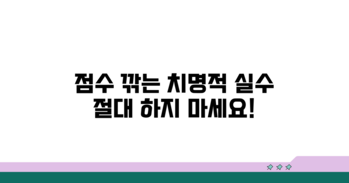 점수 떨어뜨리는 치명적 실수 주의