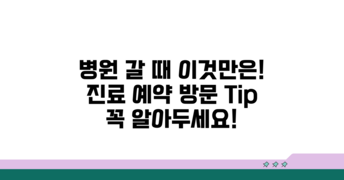 진료 예약 및 방문 시 유의사항