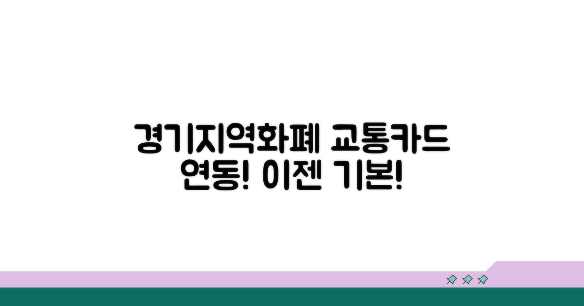 경기지역화폐, 교통카드 연동 기본