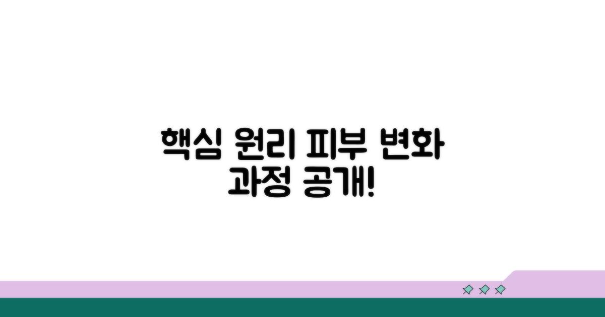 핵심 원리와 피부 변화 과정