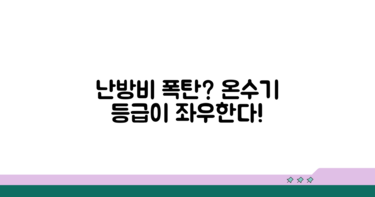 온수기 등급 따른 난방비 차이