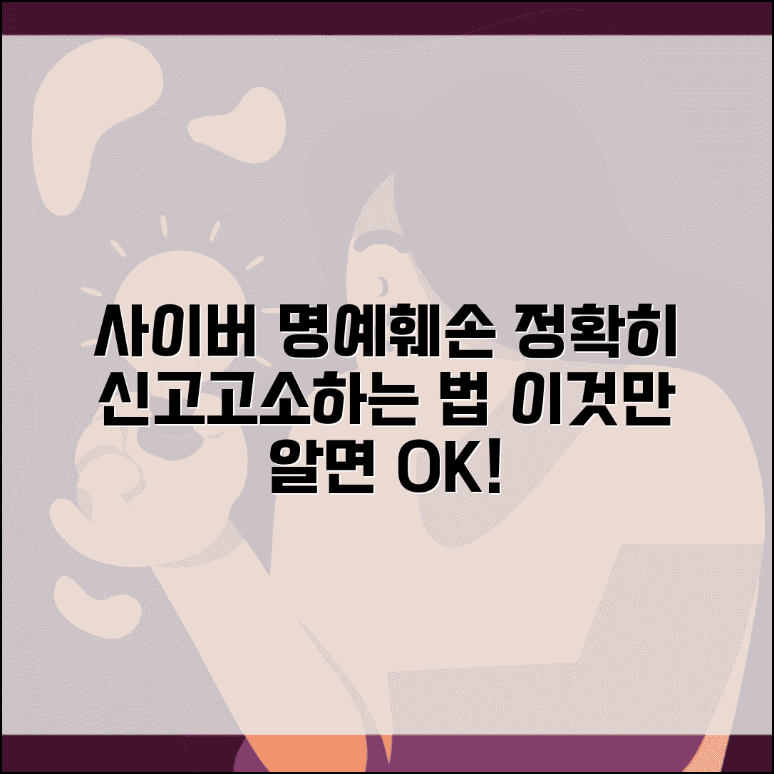 사이버 명예훼손 신고 방법 | 인터넷 명예 훼손 고소