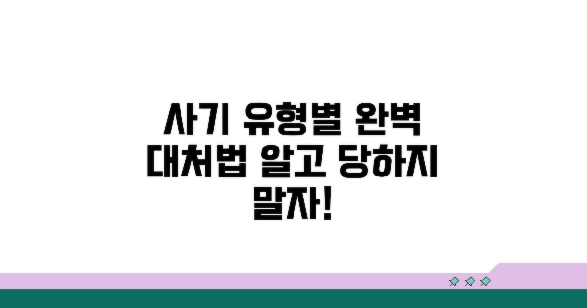 사기 유형별 대처법 완벽 정리