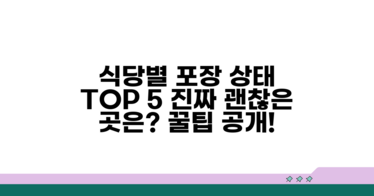 식당별 포장 상태 등급 비교