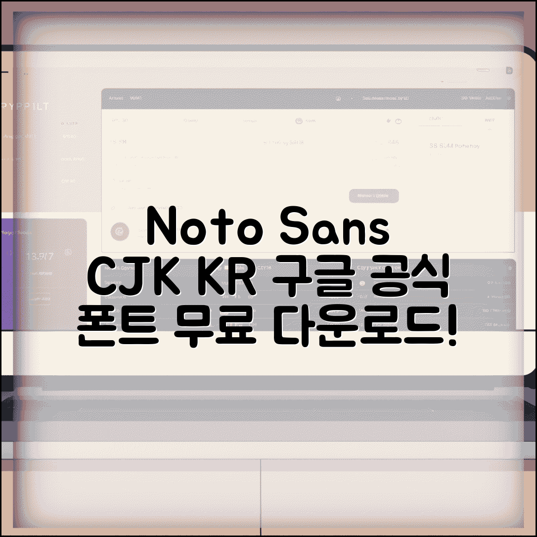 Noto Sans CJK KR 폰트 다운 | 구글 공식 한글 지원 글꼴