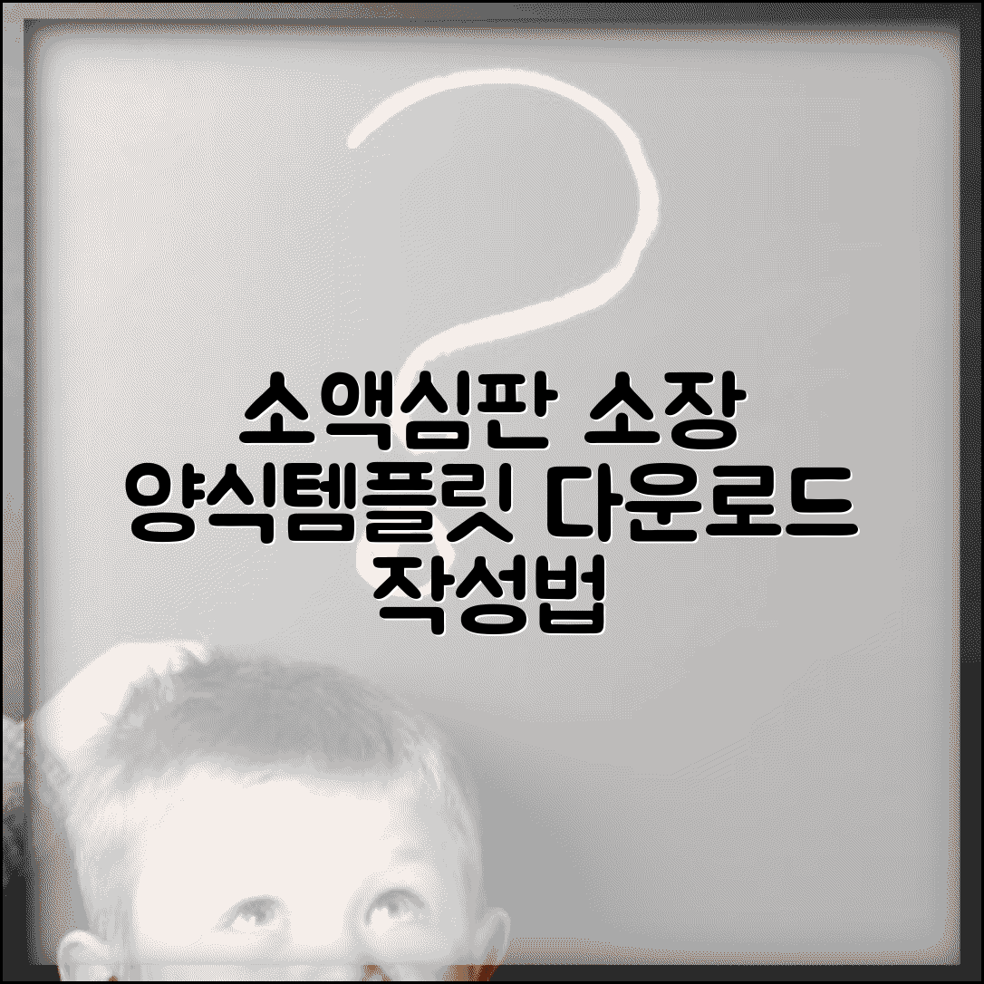 소액심판 청구소송 양식 다운로드 | 소장 준비서면 템플릿 | 작성 시 주의사항