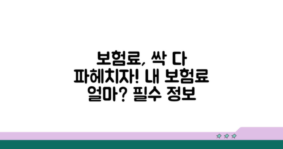 보험료 계산과 비용 알아보기