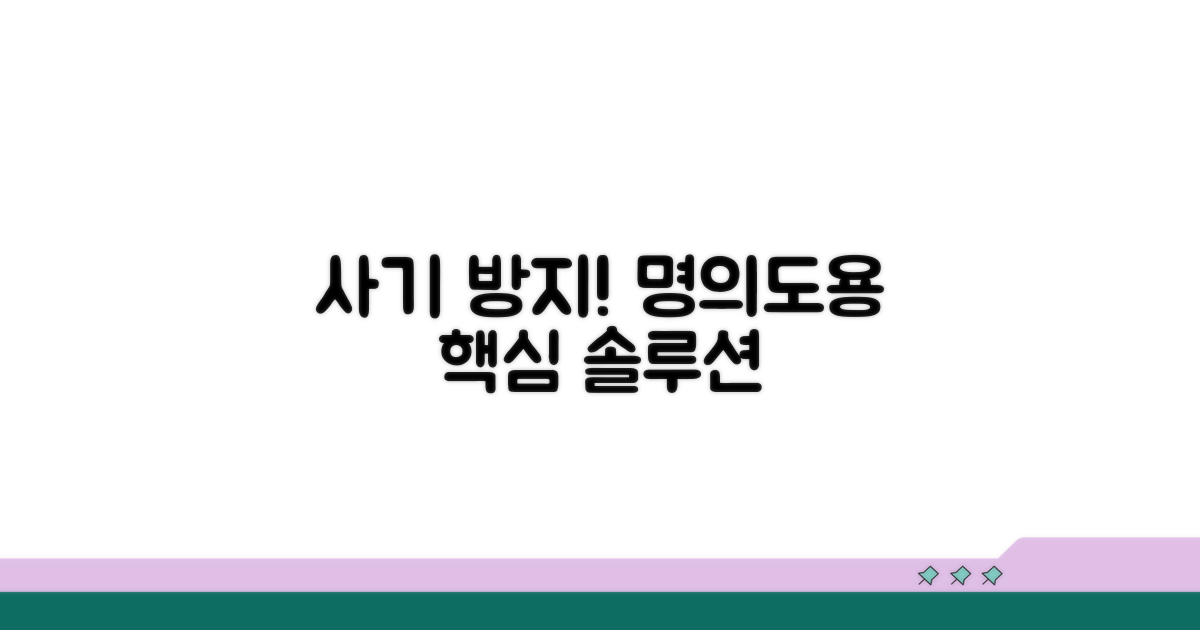 사기 방지, 명의도용 서비스 핵심 파악