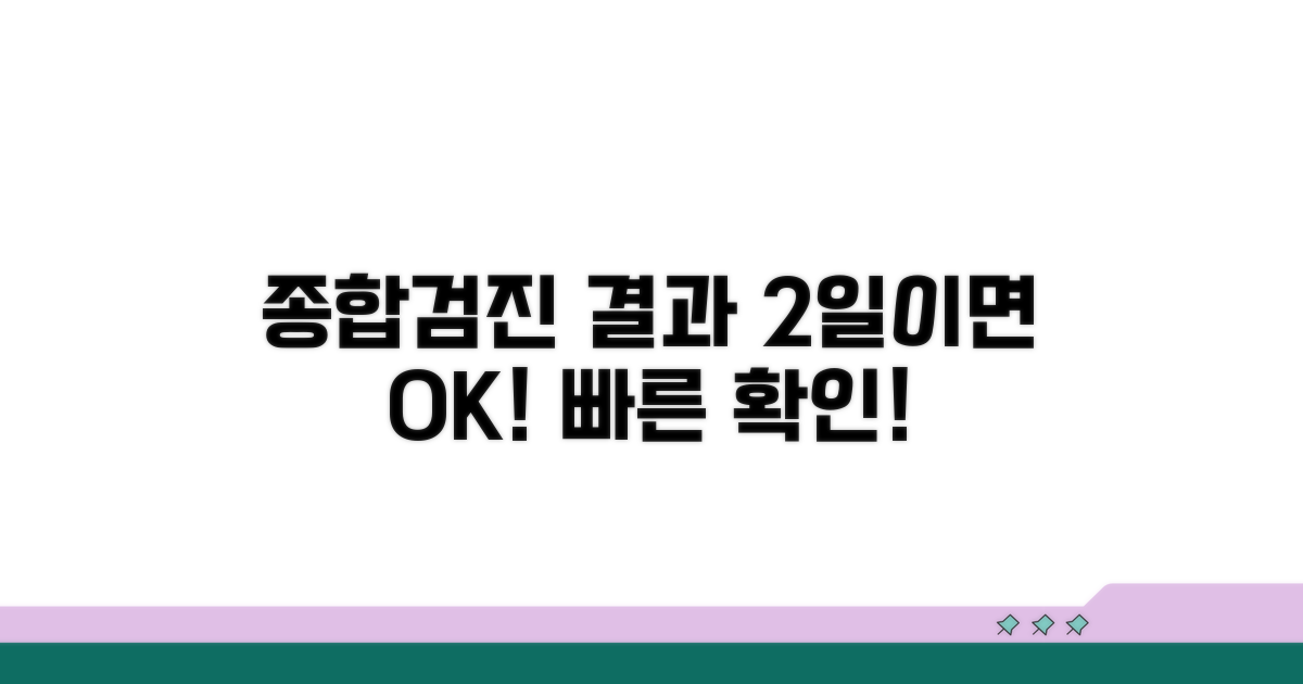 종합검진 결과 확인, 이틀이면 충분!