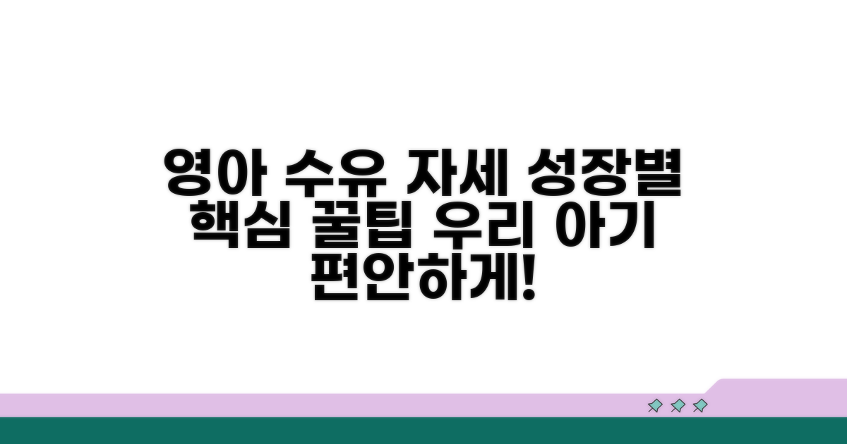 영아기, 성장별 올바른 수유 자세