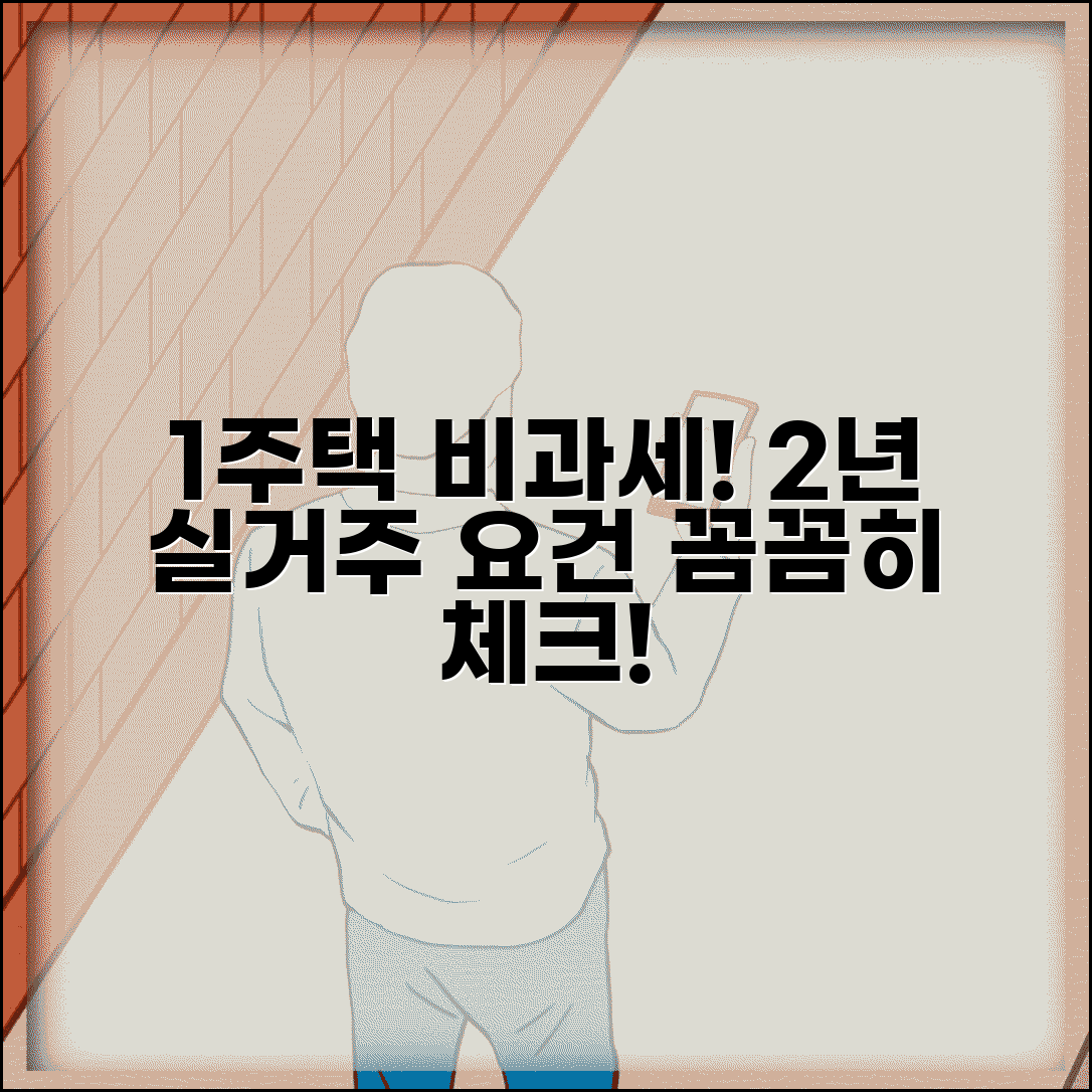 양도소득세 1가구 1주택 비과세 조건 | 2년 거주 실거주 기간, 꼼꼼하게 따져보기