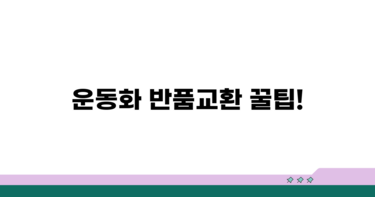 운동화, 용품 교환 및 반품 절차 안내