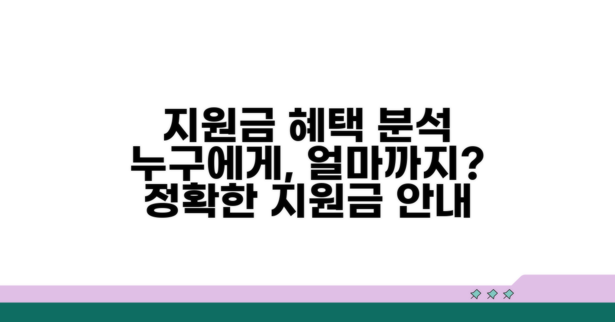 지원 대상과 수령액 상세 분석