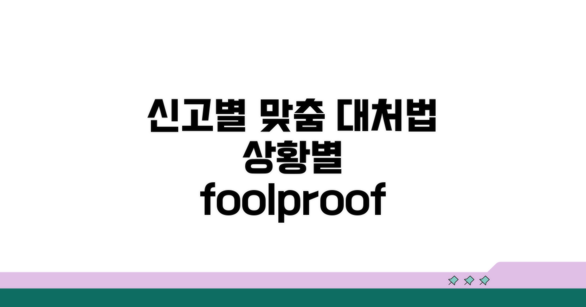 신고 종류별 대처법 비교