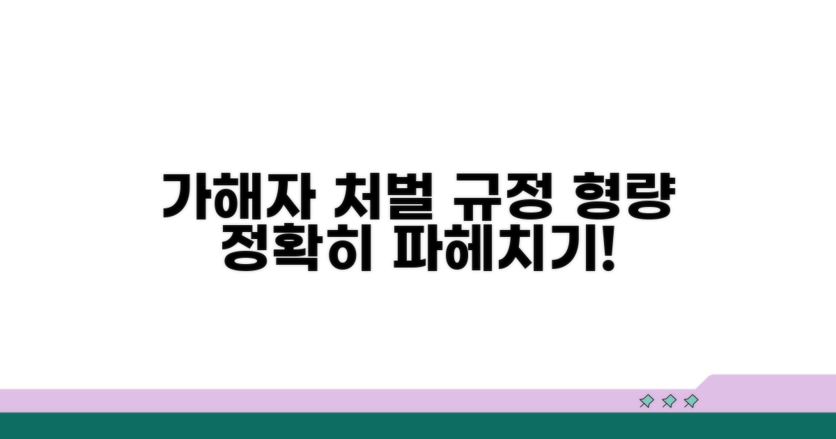 가해자 처벌 규정과 형량 기준