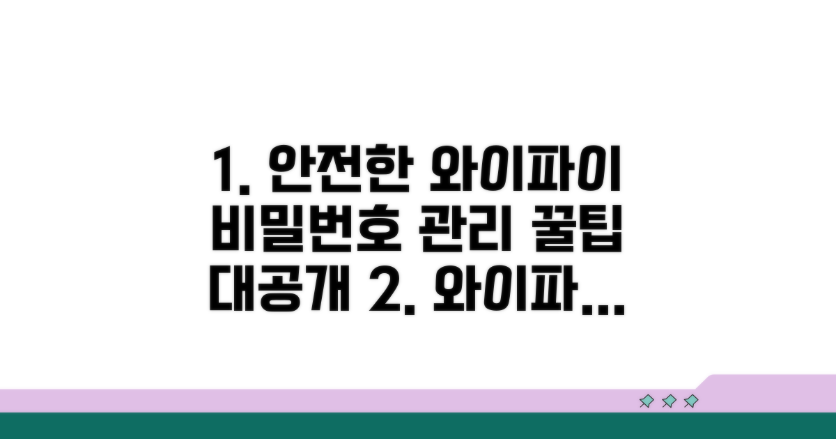 안전한 와이파이 비밀번호 관리