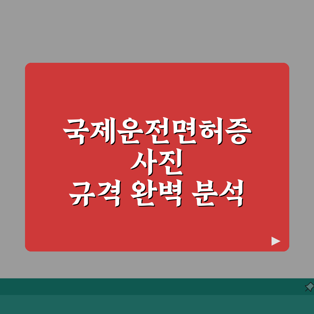 국제운전면허증 사진규격 완벽정리 | A to Z 규정에 맞는 사진 준비방법 7단계