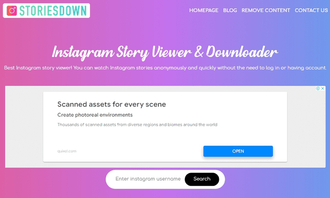 Stories down